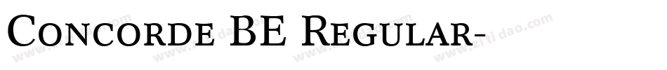Concorde BE Regular字体转换
